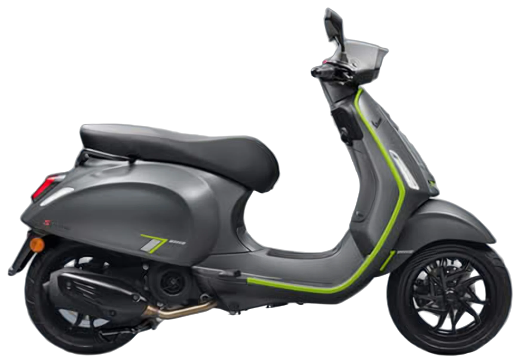 Vespa Sprint Tech 180 màu Grey Travolgente, nhìn ngang