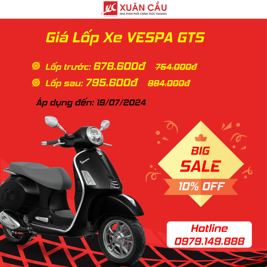 lop xe vespa GTS khuyen mai