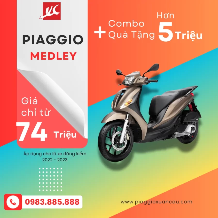 piaggio medley khuyen mai lo xe 2022 piaggio xuan cau