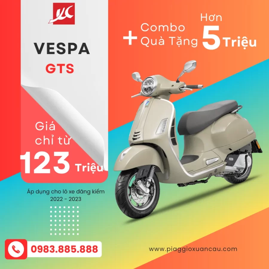 vespa gts khuyen mai lo xe 2022 piaggio xuan cau