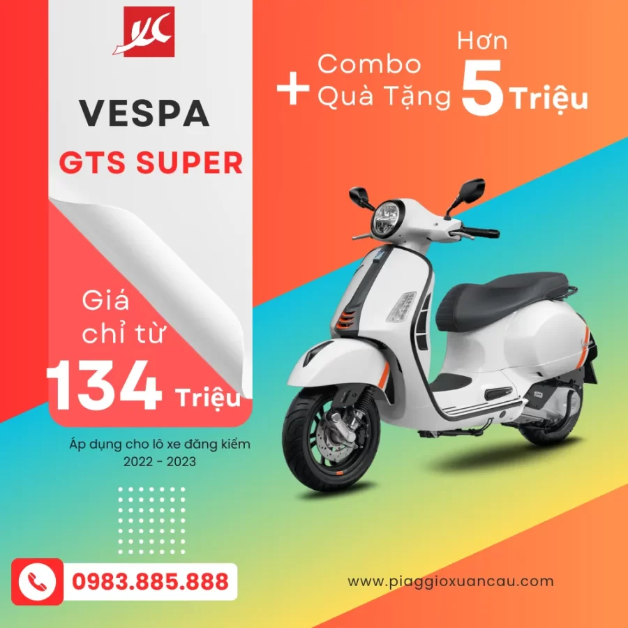 vespa gts super khuyen mai lo xe 2022 piaggio xuan cau