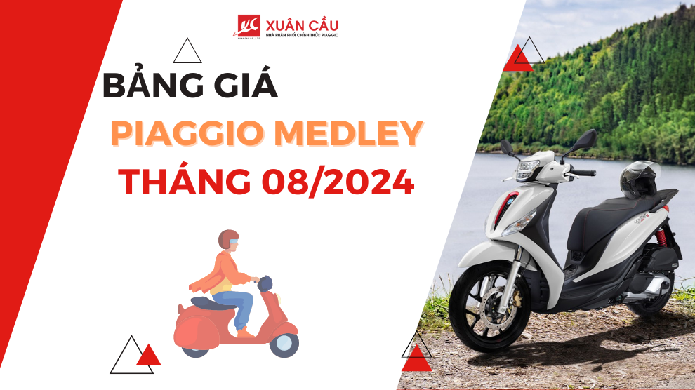 Bảng giá xe Piaggio Medley tháng 8/2024