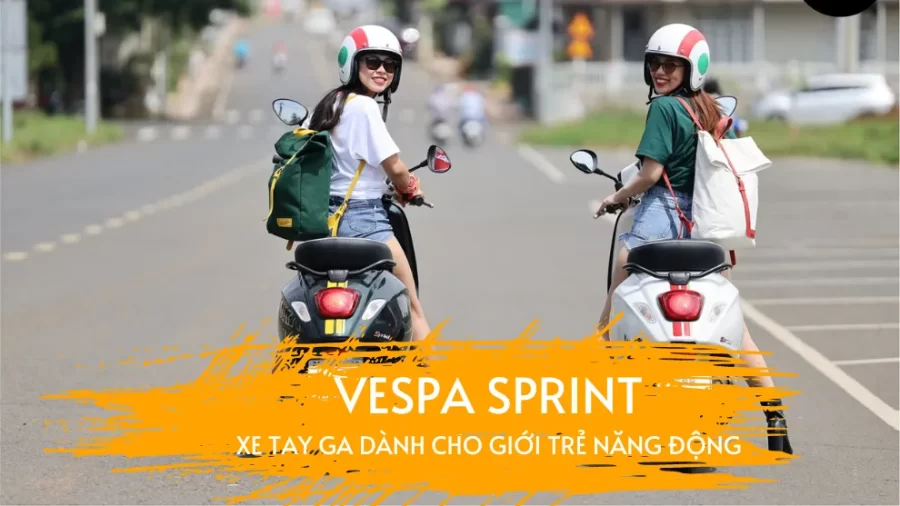 vespa sprint xe tay ga danh cho gioi tre nang dong