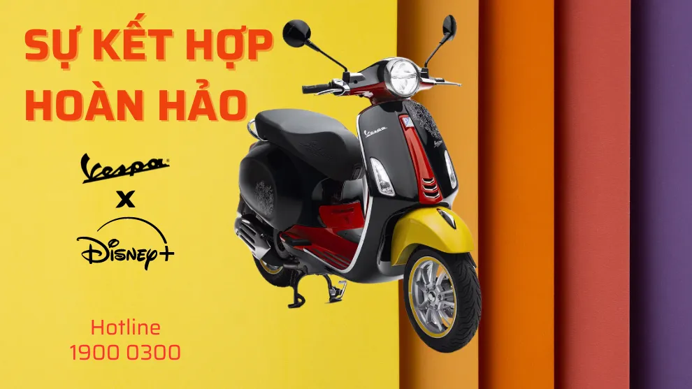 Vespa Primavera Mickey Mouse: Sự kết hợp hoàn hảo giữa hai biểu tượng