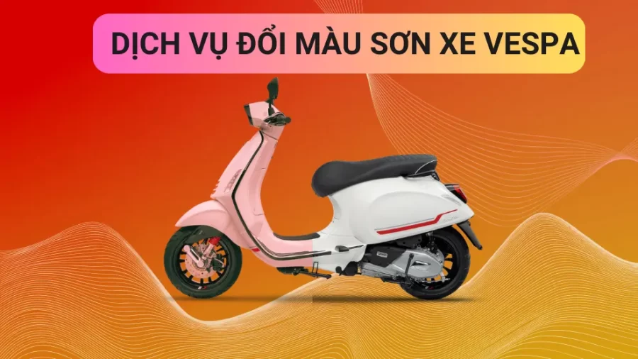 dich vu doi mau son xe vespa piaggio xuan cau