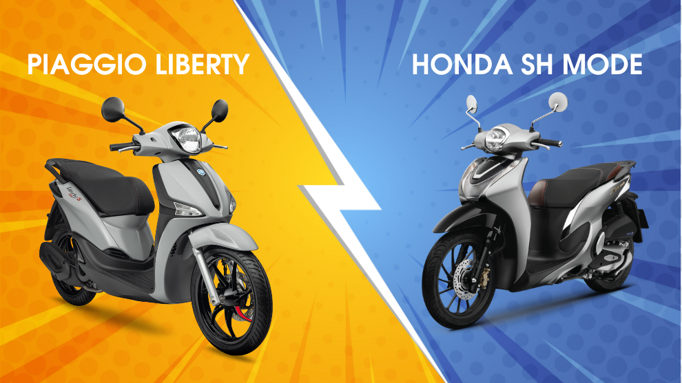 So sánh Piaggio Liberty và Honda SH Mode