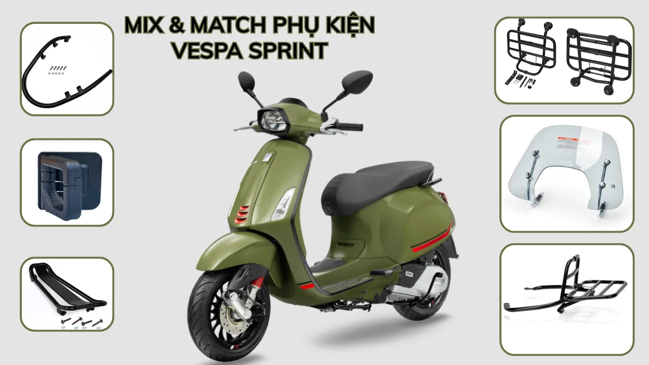 Bí quyết “mix & match” phụ kiện cho Vespa Sprint thêm cá tính