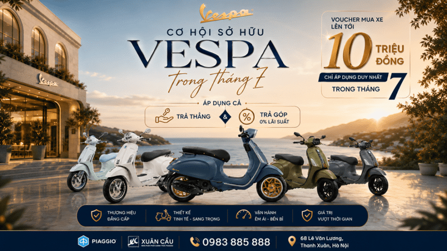 Ưu Đãi Tháng 7 Tại Piaggio Xuân Cầu: Sắm “Trang Sức Ý” – Nhận Voucher Đến 15 Triệu Đồng 3 uu-dai-thang-7-piaggioxuancau-vespa